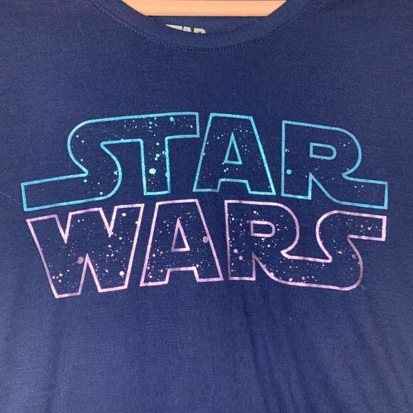 Star Wars Navy Blue V-Neck Title Graphic Tee - Picture 3 of 6